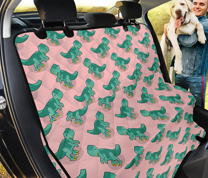 Isometric Tyrannosaurus Pattern Print Pet Car Back Seat Cover