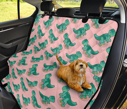 Isometric Tyrannosaurus Pattern Print Pet Car Back Seat Cover