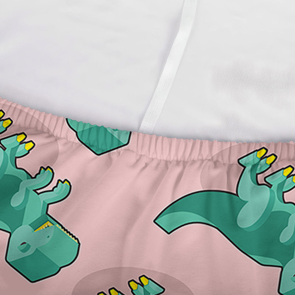 Isometric Tyrannosaurus Pattern Print Sofa Cover