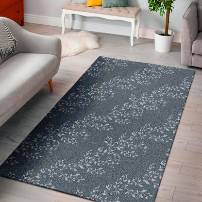 Ivy Flower Denim Jeans Pattern Print Area Rug