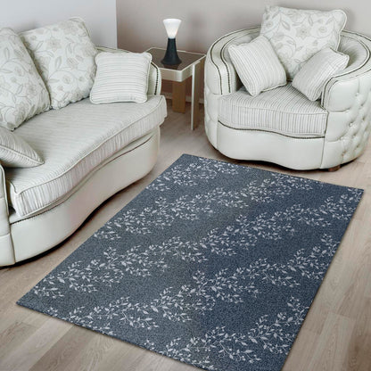 Ivy Flower Denim Jeans Pattern Print Area Rug