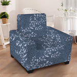 Ivy Flower Denim Jeans Pattern Print Armchair Slipcover