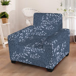 Ivy Flower Denim Jeans Pattern Print Armchair Slipcover