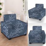 Ivy Flower Denim Jeans Pattern Print Armchair Slipcover