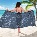 Ivy Flower Denim Jeans Pattern Print Beach Sarong Wrap