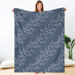 Ivy Flower Denim Jeans Pattern Print Blanket
