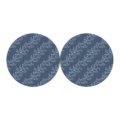 Ivy Flower Denim Jeans Pattern Print Car Coasters