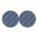 Ivy Flower Denim Jeans Pattern Print Car Coasters