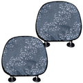 Ivy Flower Denim Jeans Pattern Print Car Headrest Covers