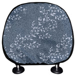 Ivy Flower Denim Jeans Pattern Print Car Headrest Covers