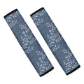 Ivy Flower Denim Jeans Pattern Print Car Seat Belt Covers