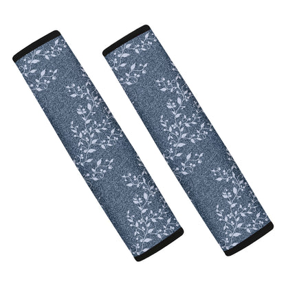 Ivy Flower Denim Jeans Pattern Print Car Seat Belt Covers