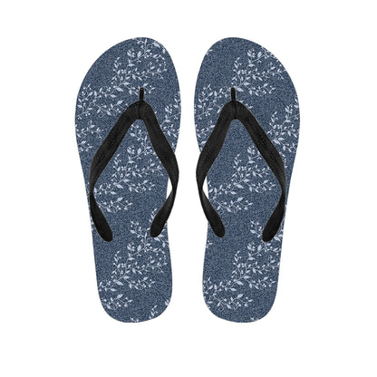 Ivy Flower Denim Jeans Pattern Print Flip Flops