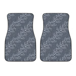 Ivy Flower Denim Jeans Pattern Print Front Car Floor Mats