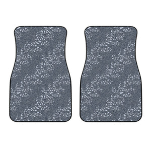 Ivy Flower Denim Jeans Pattern Print Front Car Floor Mats