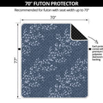 Ivy Flower Denim Jeans Pattern Print Futon Protector