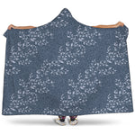 Ivy Flower Denim Jeans Pattern Print Hooded Blanket