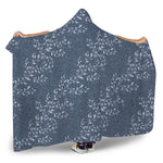 Ivy Flower Denim Jeans Pattern Print Hooded Blanket