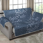 Ivy Flower Denim Jeans Pattern Print Loveseat Protector