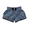 Ivy Flower Denim Jeans Pattern Print Muay Thai Boxing Shorts