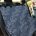 Ivy Flower Denim Jeans Pattern Print Pet Car Back Seat Cover