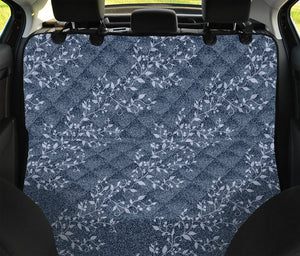 Ivy Flower Denim Jeans Pattern Print Pet Car Back Seat Cover