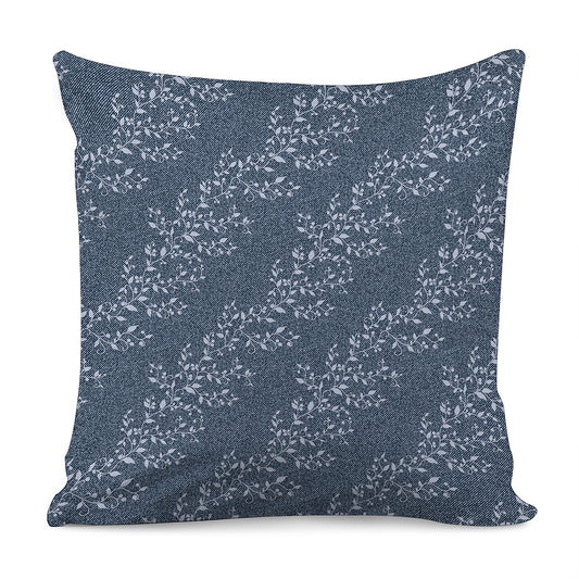 Ivy Flower Denim Jeans Pattern Print Pillow Cover
