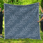 Ivy Flower Denim Jeans Pattern Print Quilt