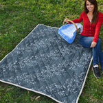 Ivy Flower Denim Jeans Pattern Print Quilt