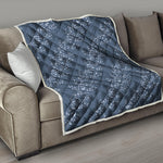 Ivy Flower Denim Jeans Pattern Print Quilt