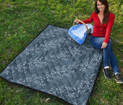 Ivy Flower Denim Jeans Pattern Print Quilt