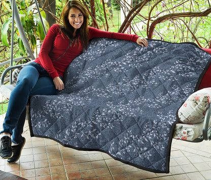 Ivy Flower Denim Jeans Pattern Print Quilt