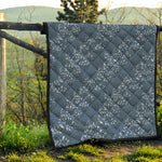Ivy Flower Denim Jeans Pattern Print Quilt