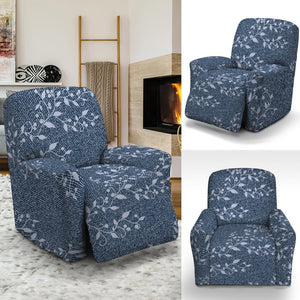 Ivy Flower Denim Jeans Pattern Print Recliner Slipcover