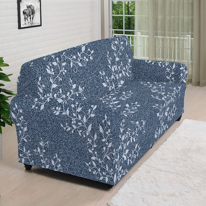 Ivy Flower Denim Jeans Pattern Print Sofa Cover
