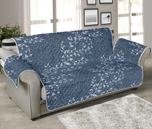 Ivy Flower Denim Jeans Pattern Print Sofa Protector