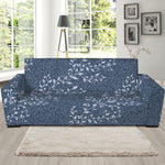 Ivy Flower Denim Jeans Pattern Print Sofa Slipcover