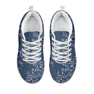 Ivy Flower Denim Jeans Pattern Print White Sneakers