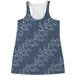Ivy Flower Denim Jeans Pattern Print Women's Racerback Tank Top