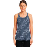 Ivy Flower Denim Jeans Pattern Print Women's Racerback Tank Top