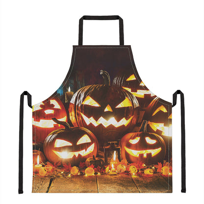 Jack-O'-Lantern Halloween Pumpkin Print Apron