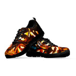 Jack-O'-Lantern Halloween Pumpkin Print Black Running Shoes