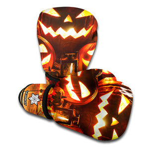 Jack-O'-Lantern Halloween Pumpkin Print Boxing Gloves