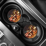 Jack-O'-Lantern Halloween Pumpkin Print Car Coasters