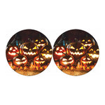 Jack-O'-Lantern Halloween Pumpkin Print Car Coasters
