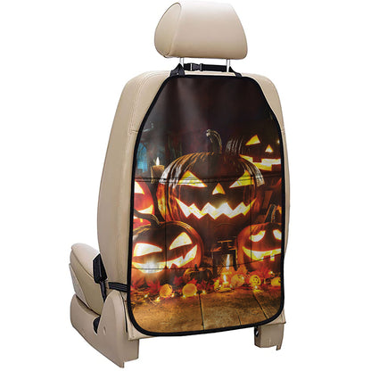 Jack-O'-Lantern Halloween Pumpkin Print Car Seat Organizers