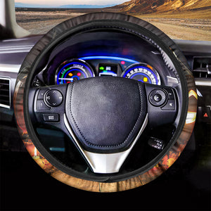 Jack-O'-Lantern Halloween Pumpkin Print Car Steering Wheel Cover