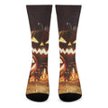 Jack-O'-Lantern Halloween Pumpkin Print Crew Socks