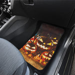 Jack-O'-Lantern Halloween Pumpkin Print Front and Back Car Floor Mats