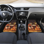 Jack-O'-Lantern Halloween Pumpkin Print Front Car Floor Mats